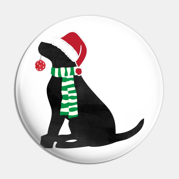 Christmas Black Lab Holiday Dog Pin by emrdesigns