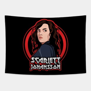 Scarlett Johansson Portrait Tapestry