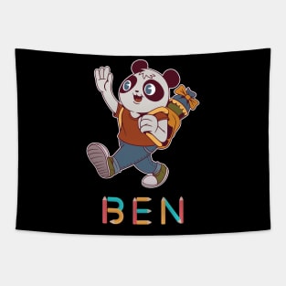 Einschulung Panda Ben Tapestry