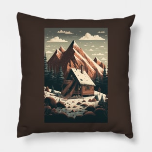 Mountain Cabin Dreams Pillow