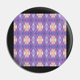 Purple and Blue Plaid Pattern Pin