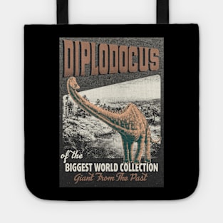 Diplodocus Retro Art - The Biggest World Collection / Giant From The Past Tote