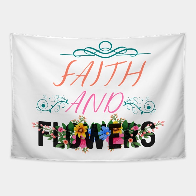 Faith and flowers Tapestry by othmane4