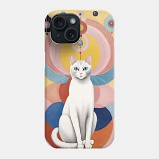 Hilma af Klint's Whimsical Catopia: Abstract Feline Harmony Phone Case