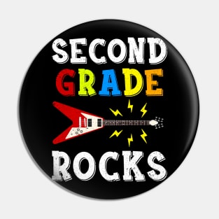 Second Grade Rocks Teacher Student Kid Back To School Pin