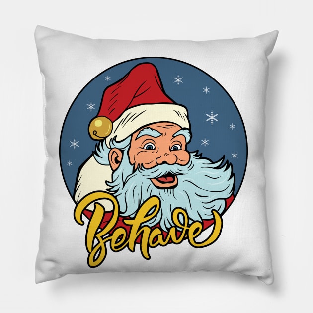 Pop Art Santa Pillow by valentinahramov