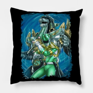 Green Power Ranger and Dragonzord Pillow