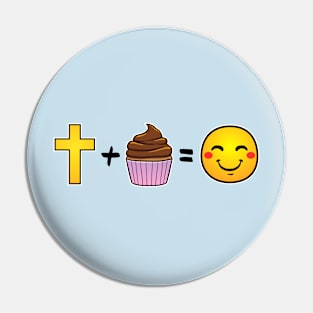 Christ plus Cupcakes equals happiness Pin