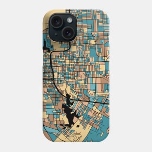 Baton Rouge Map Pattern in Mid Century Pastel Phone Case