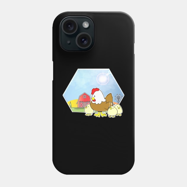 Farm Animals Chicken & Baby Chicks Phone Case by MaystarUniverse