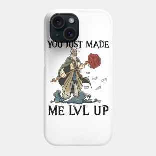 Roleplaying RPG Valentines Day Romantic Level Up Wizard Gift Phone Case