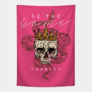 Be the Game Changer: Unleash Your Inner Rebel with our Skull and Crown Tapestry