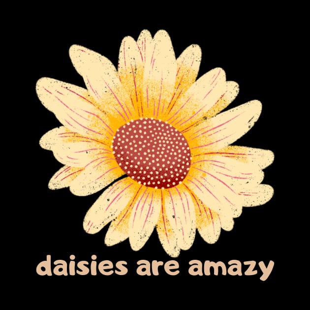 Daisies Minimalist Retro Flora Vintage Since Established by Flowering Away