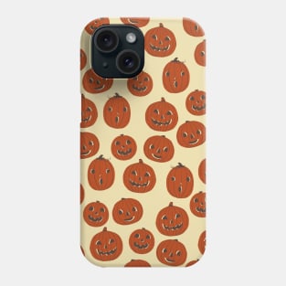 Halloween Pumpkin Pattern Vintage Inspired Phone Case