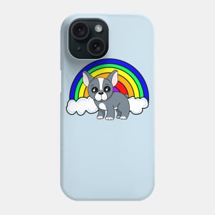 Chibi French Bulldog and Rainbow Phone Case