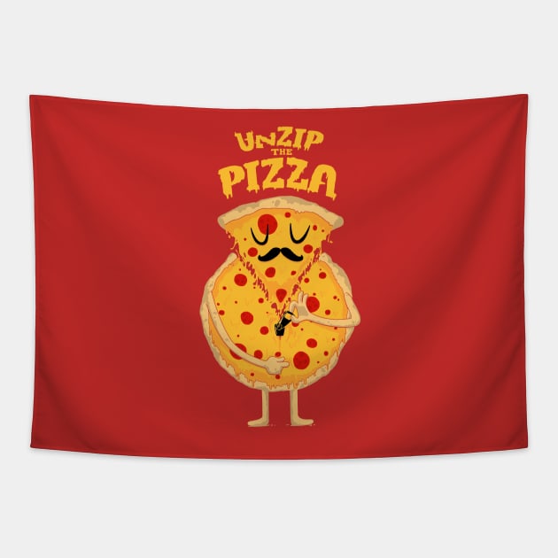 Unzip the Pizza Tapestry by bykai