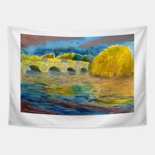 Bakewell Bridge over the River Wye, Peak District, Derbyshire Tapestry