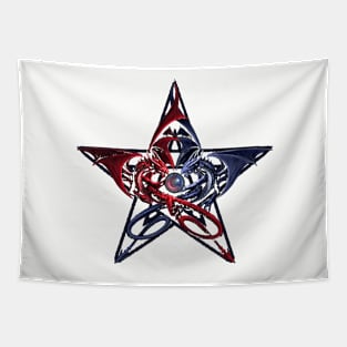 Pentagram Dragons Fighting Tapestry