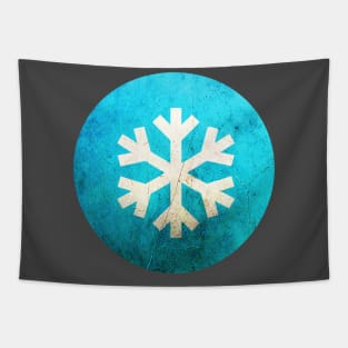 Vintage blue Frozen crystal ice Tapestry