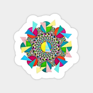 Bright Triangle Mandala Magnet