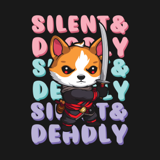 Ninja Corgi (dark) T-Shirt