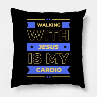 Walking With Jesus is My Cardio | Funny Christian Workout Pillow