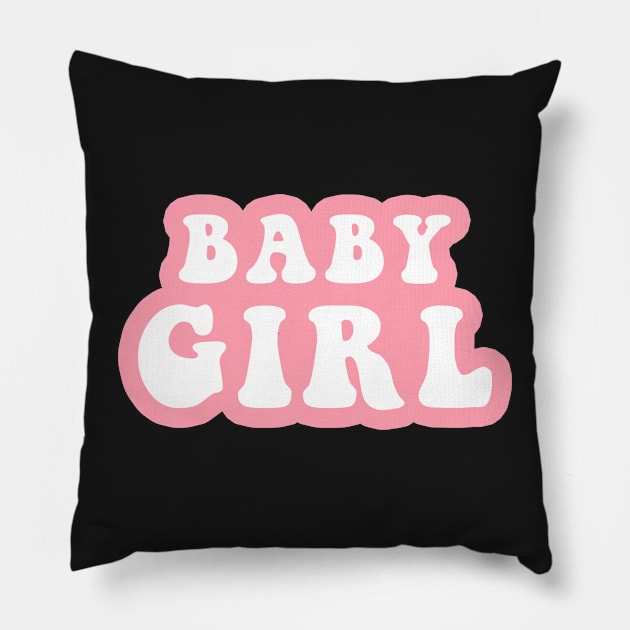 Baby Girl Pillow by CityNoir