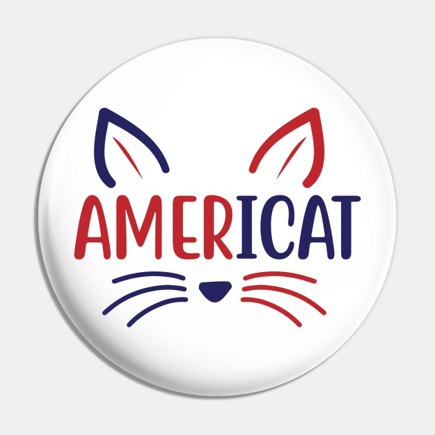 American cat Pin by Allbestshirts