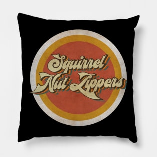 circle vintage Squirrel Nut Zippers Pillow