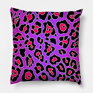 Neon colors leopard pattern Pillow