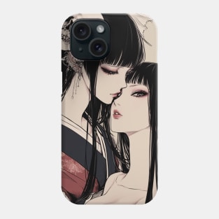 Geisha and skull 8011 Phone Case