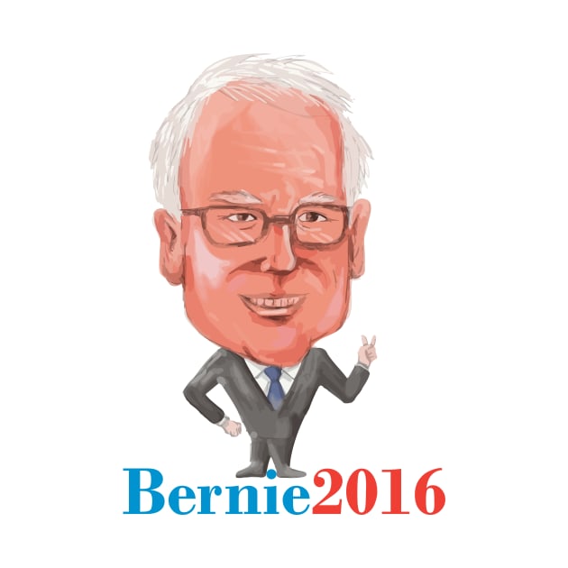 Bernie 2016 Democrat President Caricature by retrovectors