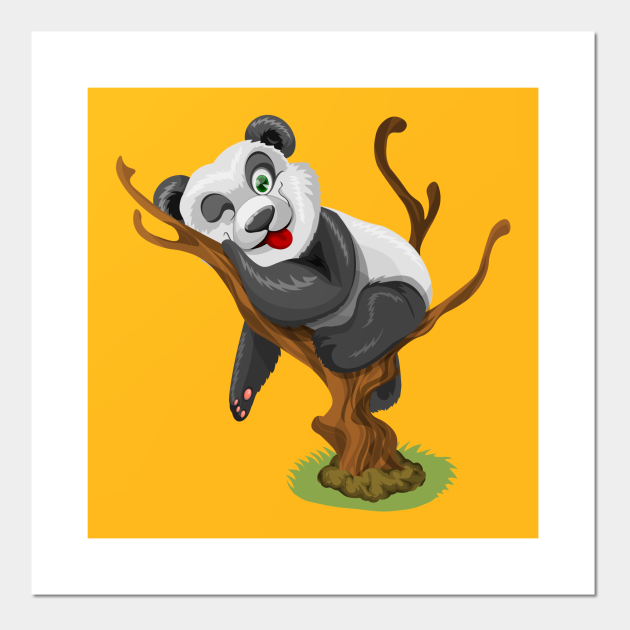 Winking Panda - Cute Pandas - Posters and Art Prints | TeePublic Winking Panda - Cute Pandas - Posters and Art Prints | TeePublic