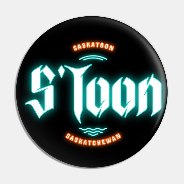 Saskatoon Enigma: Neon Fantasy Pin by Stooned in Stoon