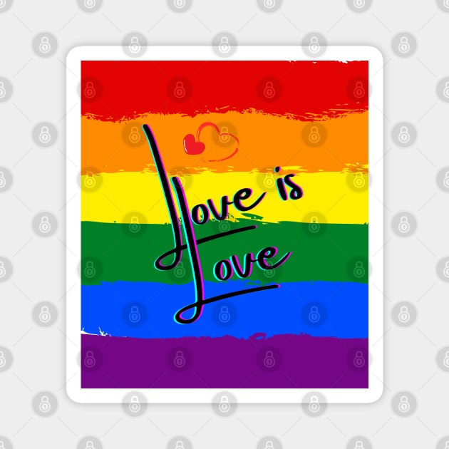 Pride Love is Love Magnet by CheeseOnBread