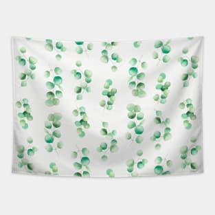 Eucalyptus watercolor Green Leaves Pattern Tapestry