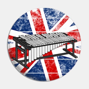 Marimba UK Flag Britain Marimbist Percussionist British Musician Pin