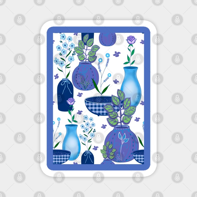 Periwinkle Gardens Magnet by Salzanos