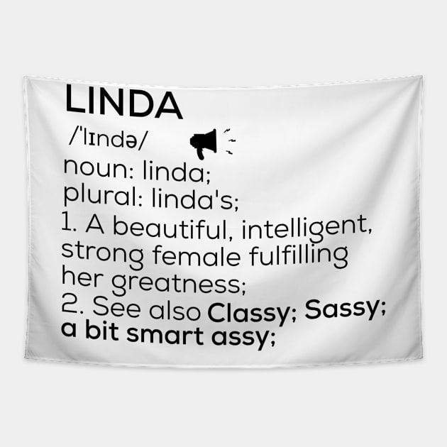 Linda Name Definition Linda Female Name Tapestry by TeeLogic