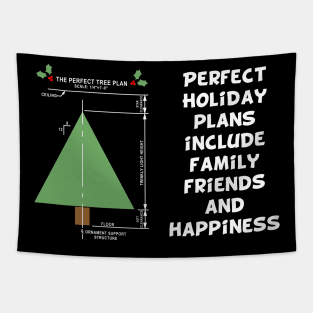 Perfect Holiday Plans White Text Tapestry