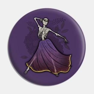 Skeleton Gypsy Woman Pin