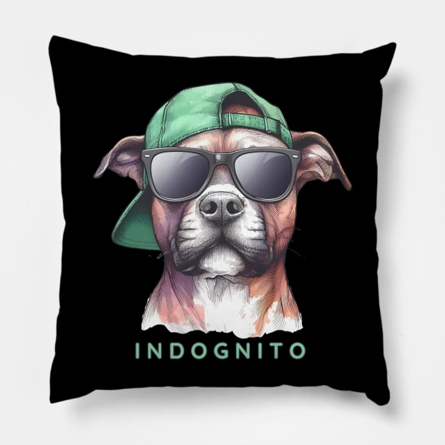 Pit Bull Terrier Indognito Pillow by ZogDog Pro