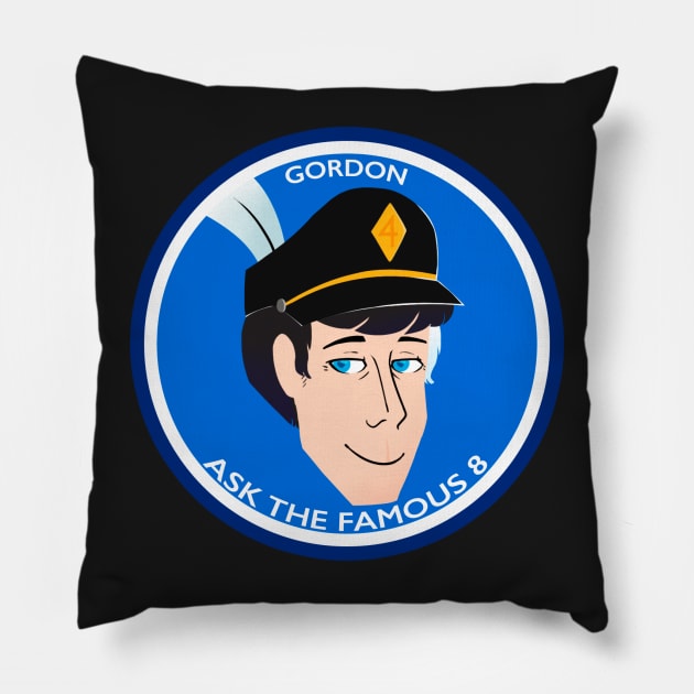 Gordon Button - with text Pillow by sleepyhenry