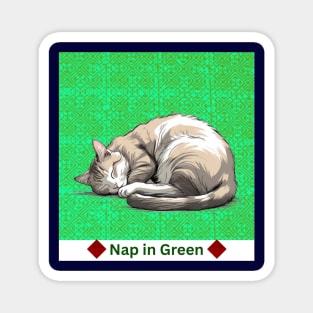 Nap in Green – Hmong Pattern Serenity Magnet