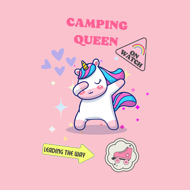 Camping Queen unicorn by JLBCreations