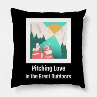 husband and wife camping Pillow