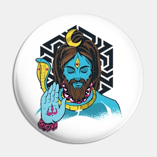 Vintage Lord Shiva Hindu God Pin