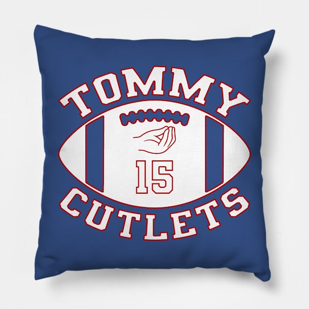 Tommy cutlets Pillow by Nolinomeg