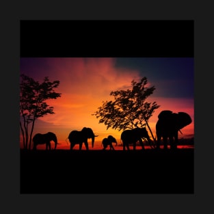 Elephants on the Savanna T-Shirt