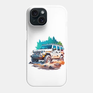 Offroad Trip In Watercolor - Ai Art Phone Case